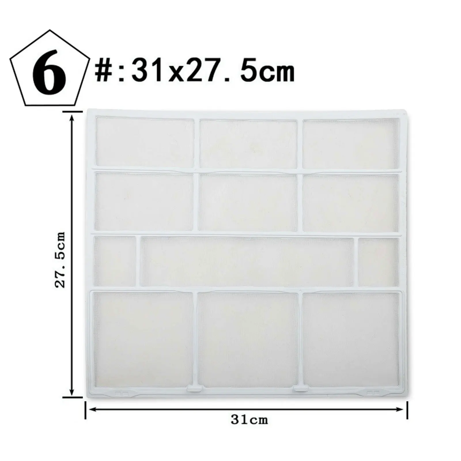 Air conditioner dust filter screen for wall mounted models designed to block dust and maintain effective airflow and performance