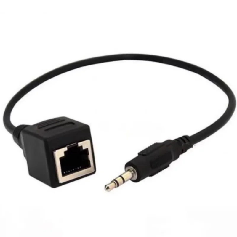 3.5mm male to RJ45 female patch cord touch screen serial line