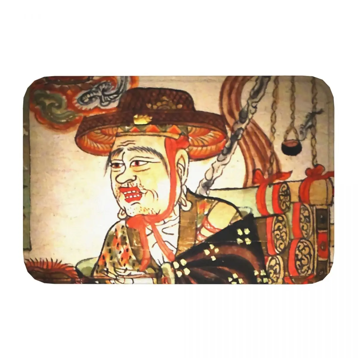 India Art Bathroom Non-Slip Carpet The Traveling Monk Bedroom Mat Entrance Door Doormat Home Decor Rug