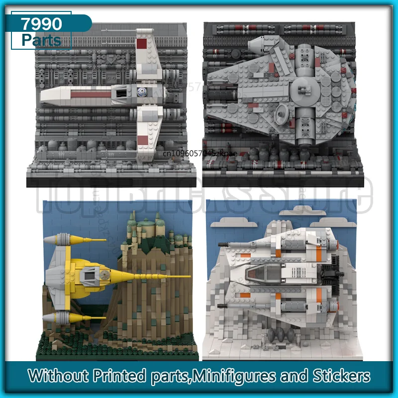 

Episode Modular Display Series Movie Spaceship Starfighter MOC Building Block Diorama Creative Educational Model Bricks Sets Toy