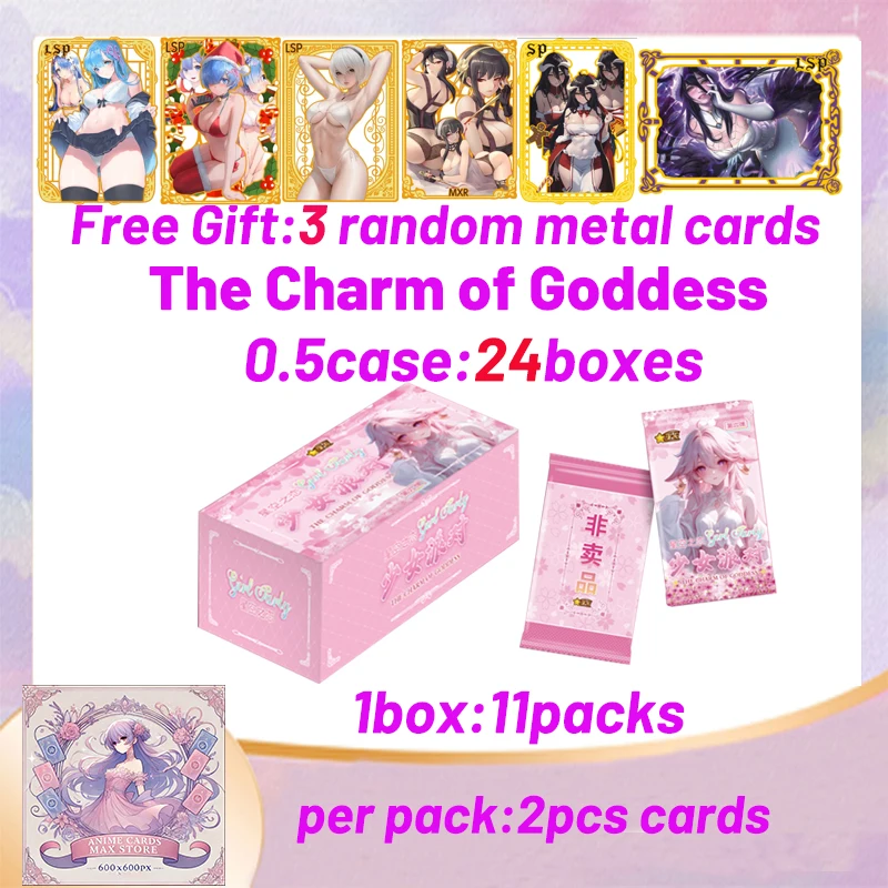 

Новейшая оптовая продажа 24 коробки The Charm Of Goddess Story Collection Card Waifu Swimsuit CCG ACG TCG World Trading Hobby Gift