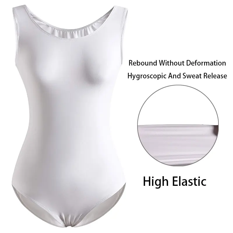 Women's Nylon Basic Ballet Dance Leotard for Adult Team Tank Leotards  Tank Top Sleeveless Ballet Clothes Bodysuit