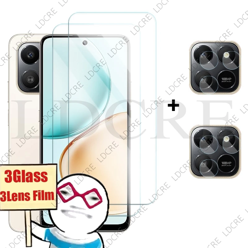 لهاتف Honor X7d 4G زجاج للزجاج لهاتف Honor X7d 4G شاشة مقسى شاشة توفير زجاجية كاميرا لين فيلم لهاتف Honor X7d 4G