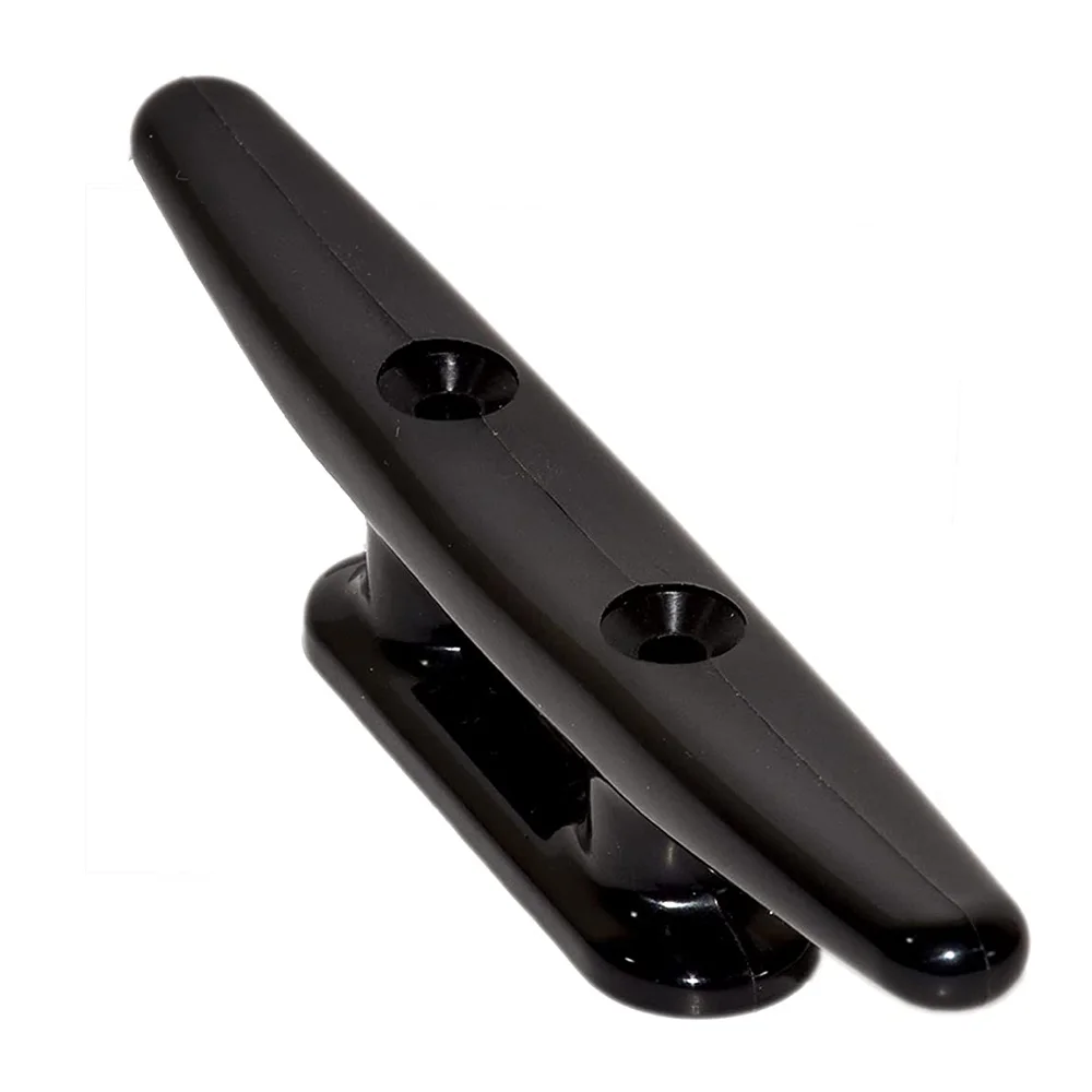 Confezione da 2 tacchette per barche in nylon nero da 6 pollici - tacchette per corda, kayak, tacchette per banchina per barche - perfette per la marina, il ponte, la decorazione nautica G
