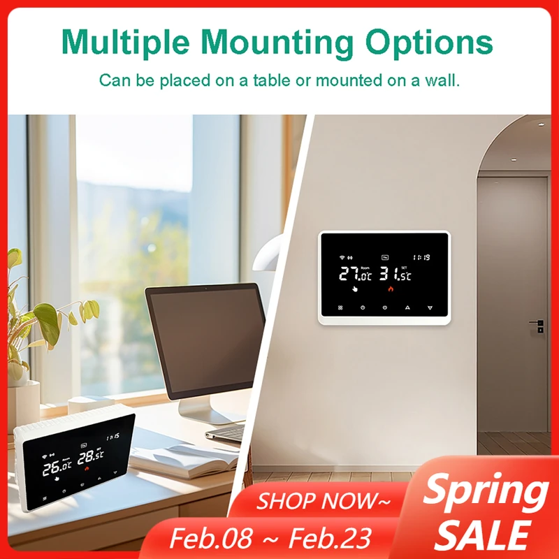 

Беспроводной термостат Tuya Wi-Fi, термостат для подогрева батареи для электрического, водяного и газового напольного котла, регулятор температуры Alexa