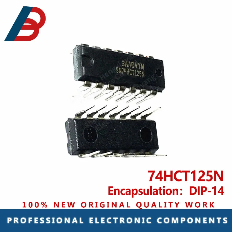 10pcs/lot 74HCT125N SN74HCT125N 74HCT125  DIP-14 goodquality Buffer/line driver chip