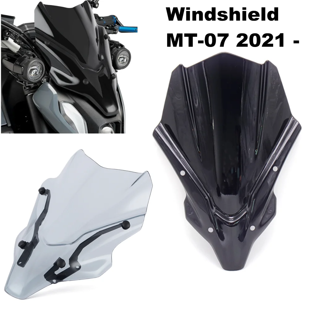 

2024 MT07 MT 07 Wind Screen Shield For Yamaha MT-07 2021 - 2023 Motorcycle Windscreen Windshield Deflector Protector Accessories