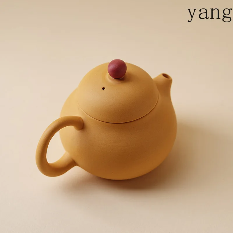 CX raw ore yellow segment mud purple sand teapot, household ceramic, teapot
