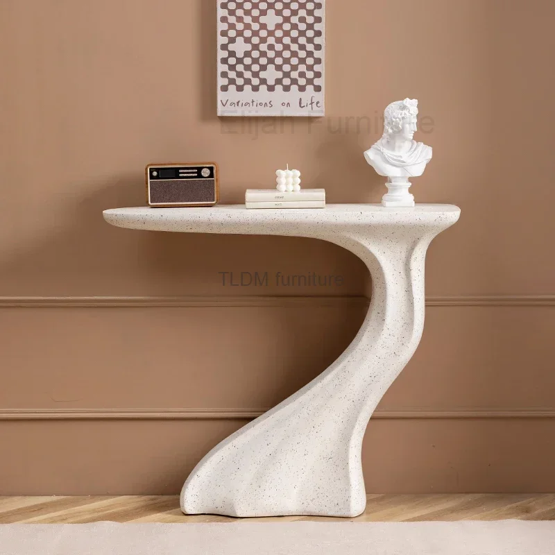 

Nordic Cement Console Tables for Entrance Hall Table Against Wall Ins Creative Light Luxury Household Console Table for Corridor