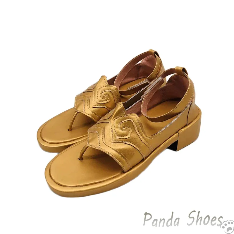 Honkai-Star Rail Tingyun Cosplay Shoes, Anime Game Cos Golden Boots, Ting Yun Cosplay Costume Prop Shoes for Halloween Party