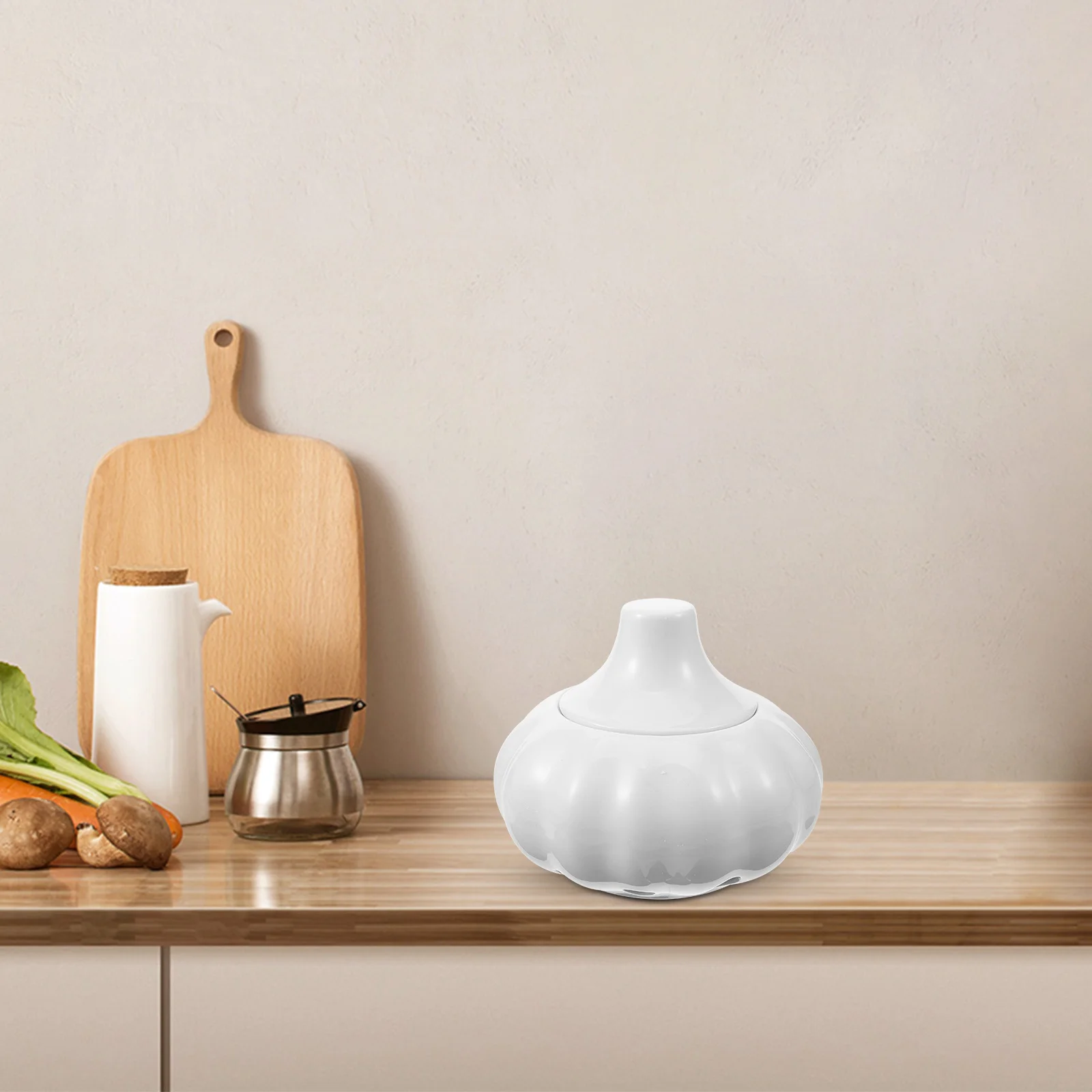 Ceramiczny pojemnik na czosnek z ażurową pokrywką, pojemnik do przechowywania czosnku, słoik kuchenny na imbir, artykuły gospodarstwa domowego.