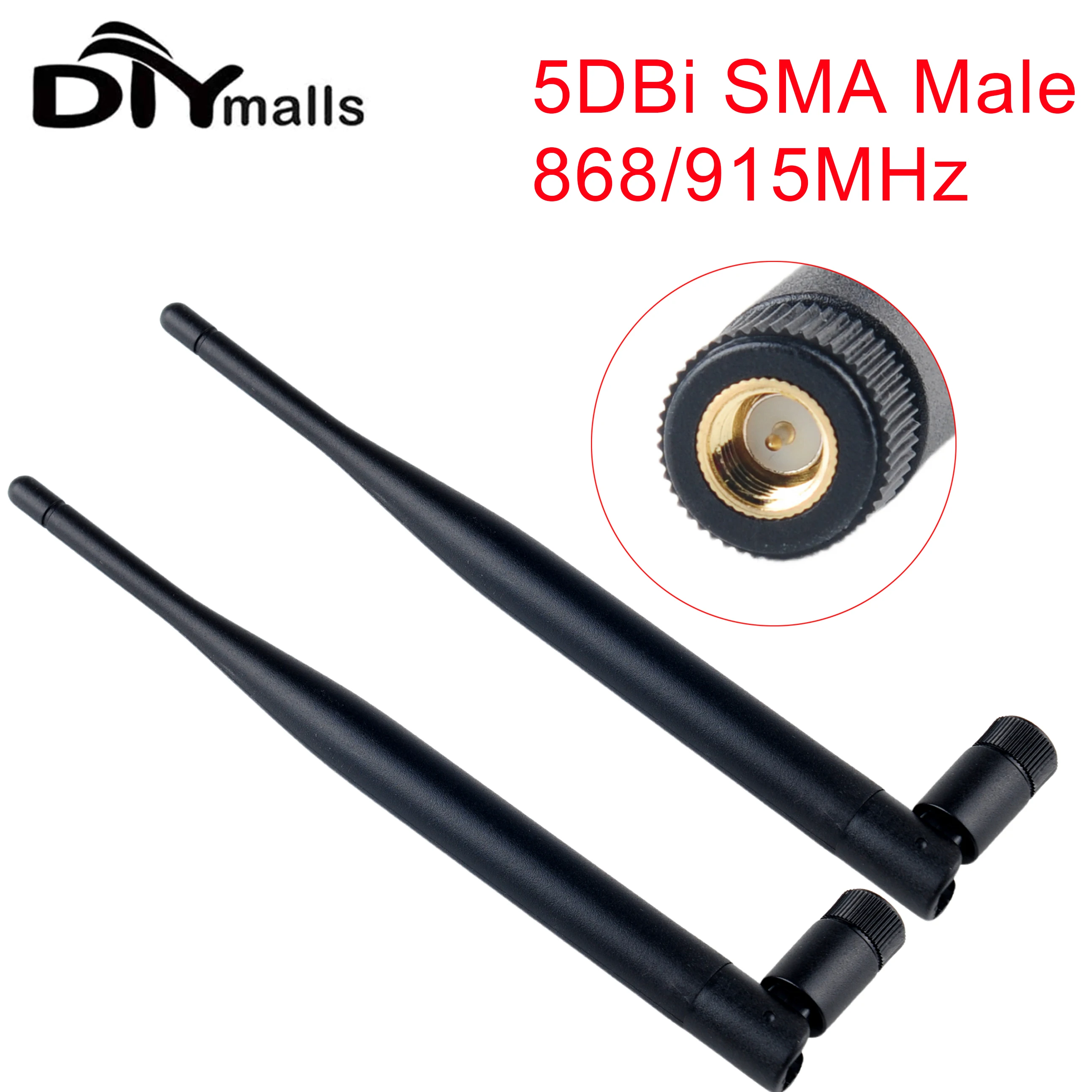 2PCS 868MHz 915MHz Antenna Lorawan lora 5dbi Omni-Direction Antenna SMA female Connector for lora for arduino