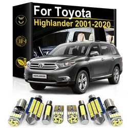 Car Interior LED Light For Toyota Highlander 2001- 2008 2012 2013 2014 2015 2016 2017 2018 2019 2020 Canbus License Plate Lamp