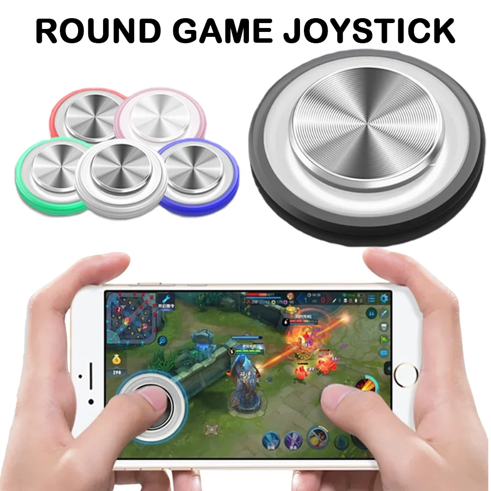 Mobiele games Zuignap Gamepads Mini draagbare ronde handtour Joystick Metalen knop Gamecontroller voor Android Iphone