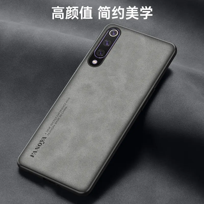 For Xiaomi Mi 9 Mi9 M1902F1G Case Shockproof PU Leather Skin Hard Back Cover Matte Case Silicone Bumper for Xiaomi 9 Xiaomi9