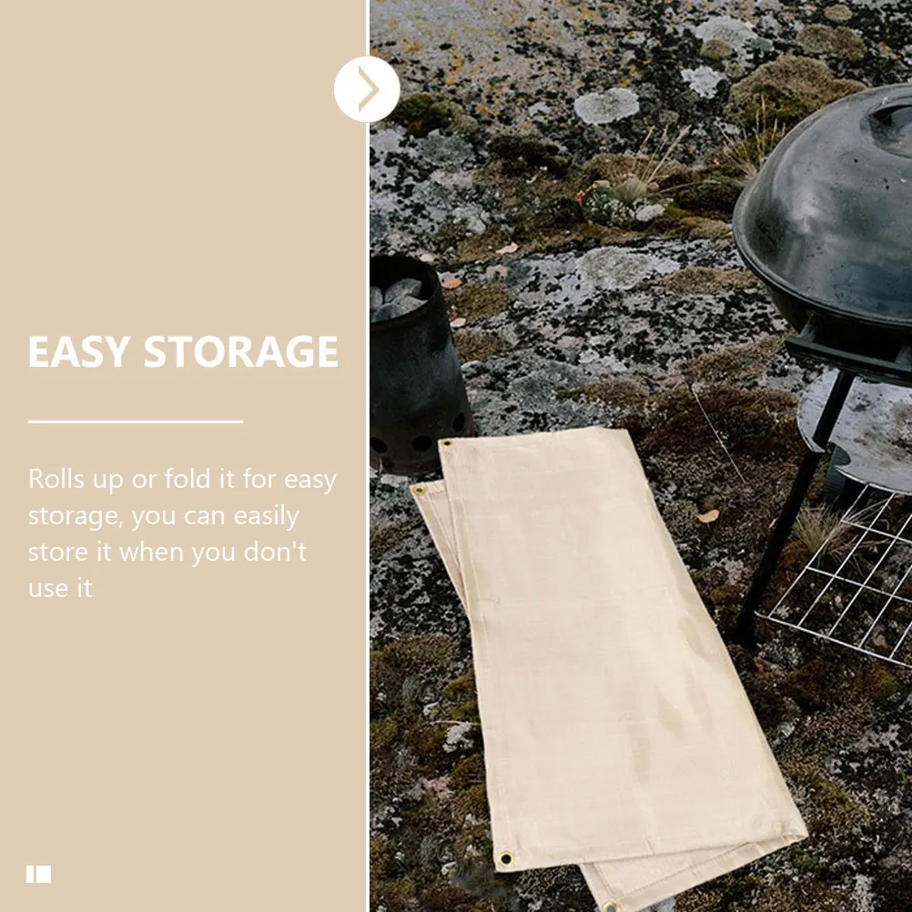 بطانية مقاومة للحريق مرنة من الألياف الزجاجية قابلة للطي للتخييم والنزهات في الهواء الطلق بطانية مقاومة للحرارة مقاومة للحريق