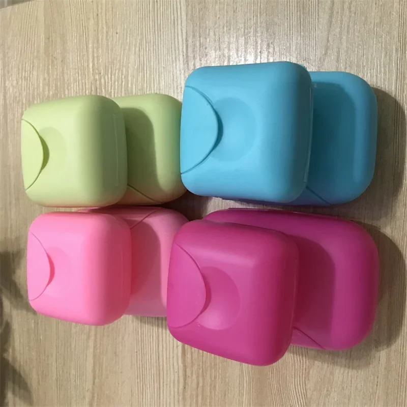 4-color Mini Bathroom Tray Box Family Shower Travel Hiking Bracket Container Travel Portable Soap Face Soap Box with Lid Seal