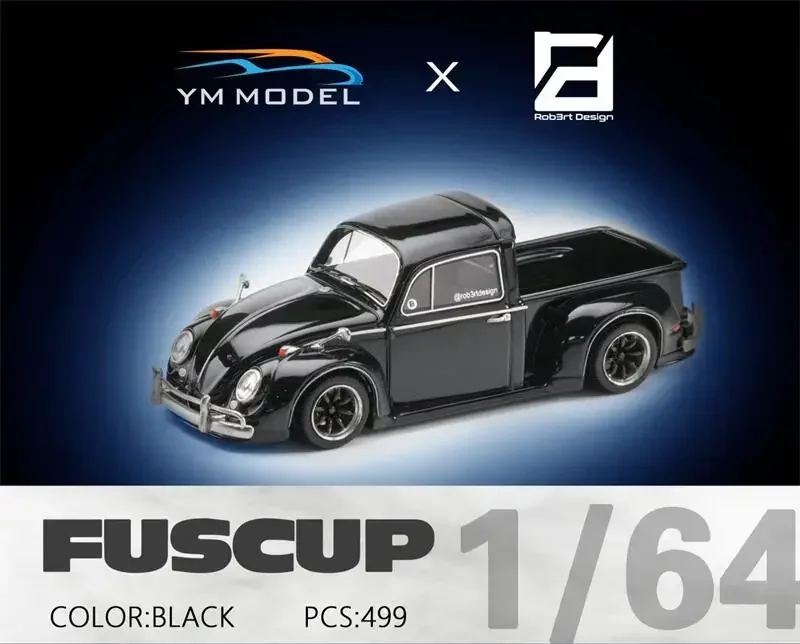 YM model x Rob3rt Design 1:64 PickupBlack limited499 Model Car