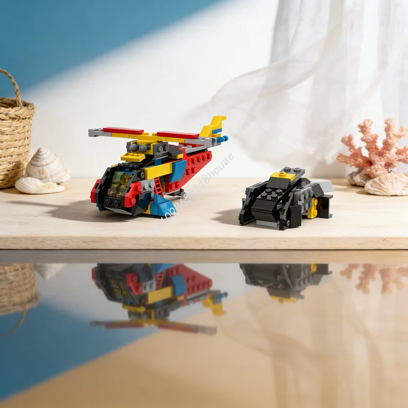 145pcs MOC Creator 3 1 Seaking Submarine Model Building Blocks Toy Architecture DIY Creative Christmas Gift Idea Brick Education