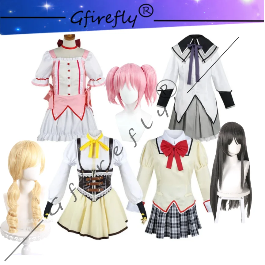 

Puella Magi Madoka Magica Cosplay Costume Kaname Madoka Akemi Homura Tomoe Mami Anime Character Original Performance