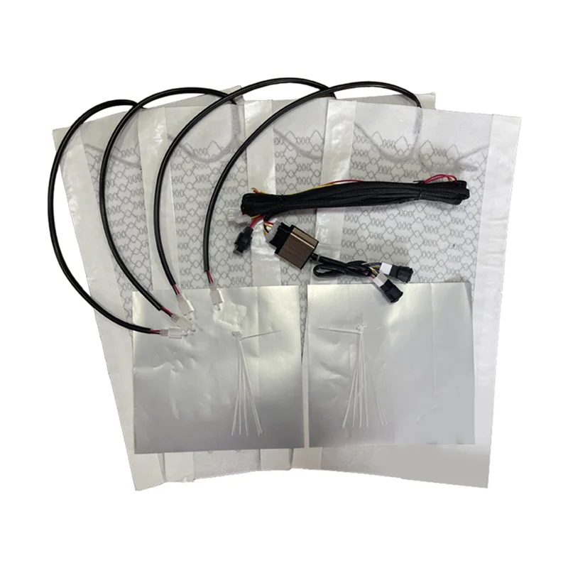 

Универсальный встроенный комплект обогрева автомобильных сидений, подходит для 2 сидений с грелкими из углеродного волокна 12 В, 3-уровневая система переключателя управления