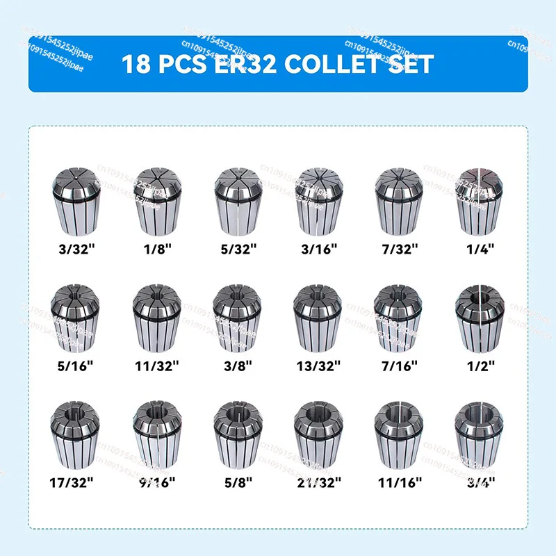 Set Spring Collet Collet Aluminum Plastic Box ER32 British Cross-border Export Quality Manufacturer Supply