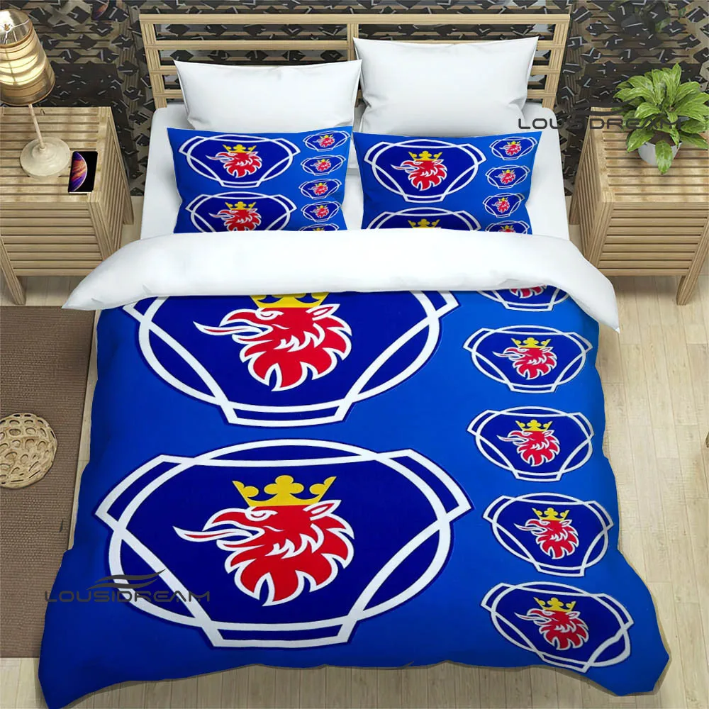 3D S-Scania logo Printed Bedding Sets exquisite supplies set duvet cover bed comforter set bedding set luxury birthday gift