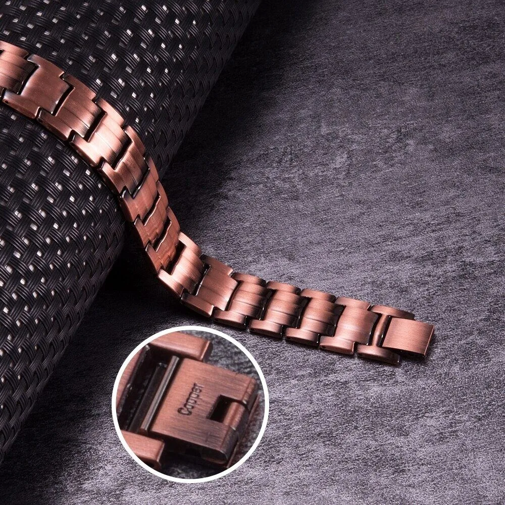 vintage Copper Magnetic Bracelet Pain Relief for Arthritis Wristband Magnetic Therapy Bracelet Homme Health Energy Bracelet for