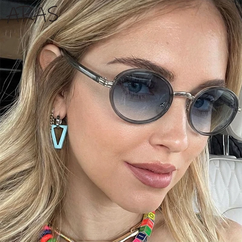 Vintage Small Round Sunglasses Women 2026 Luxury Designer Retro Gradient Sun Glasses Steampunk UV400 Shades Y2K Punk Eyewear