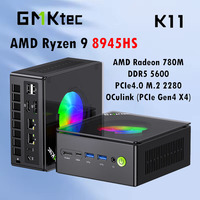 GMKtec-Mini PC K11, AMD R9 8945HS, DDR5, WiFi6 BTstimule PCIe 4.0, Win11 Pro M.2 2280 SSD, OCulink, USB 4.0, 2.5G, LAN,