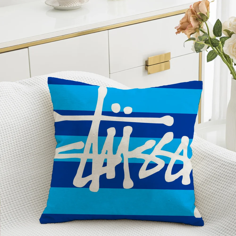 Personalized Gifts S-Stussy Luxury Living Room Decoration 45x45 Cushions Cover Decorative Pillows for Sofa Home and Decoration