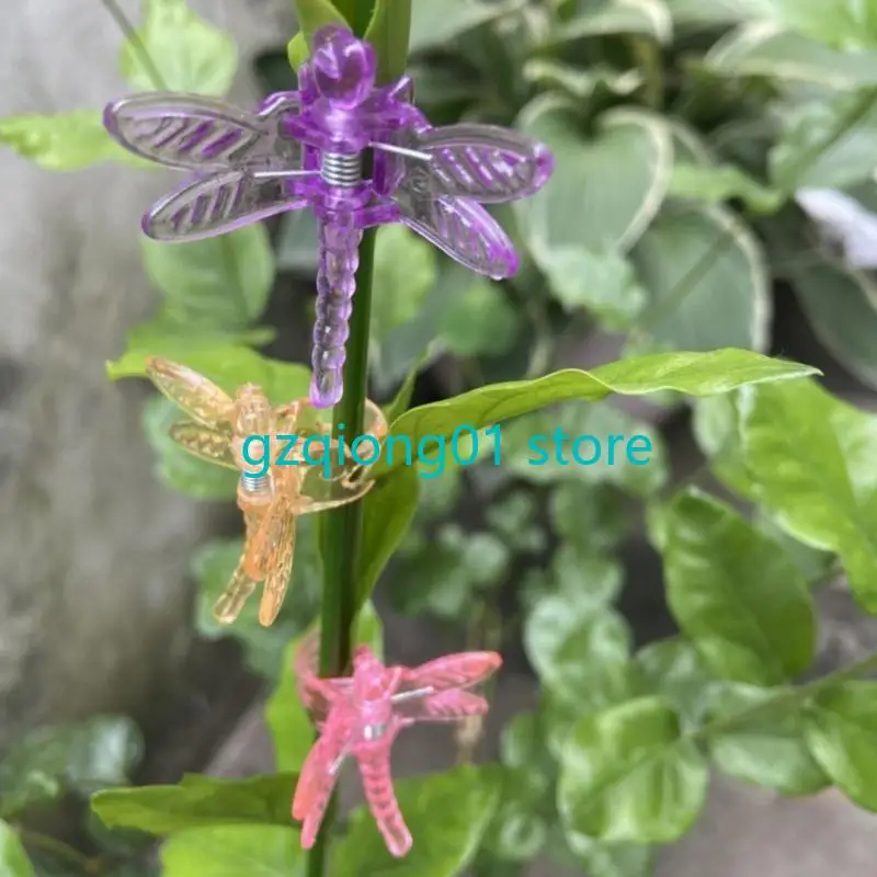 

K3NA 80Pcs Clips Plastic Garden Plant Clips Dragonflies Clips Garden Plan