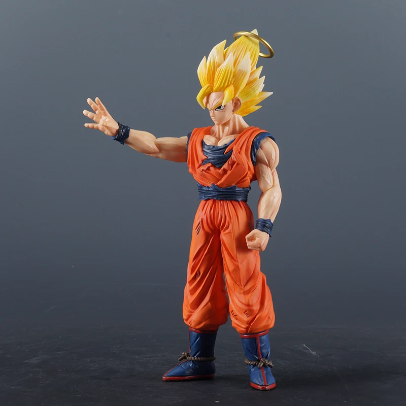 24,5 cm Dragon Ball Goku Super Saiyajin 2 stehende Position Anime Figur Modell Gk Statue Sammlung Ornament Spielzeug Schreibtisch Dekoration