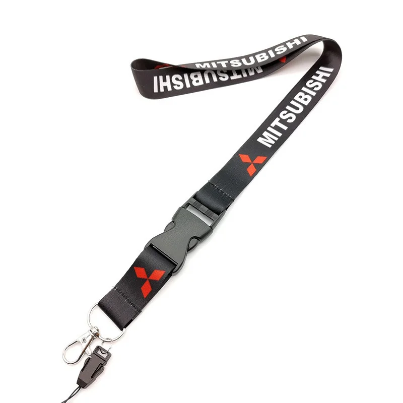 Para Mitsubishi Ralliart Lancer Outlander 3 l200 EX10 ASX cordón Nylon impresión coche Logo llavero motocicleta Auto regalos de moda