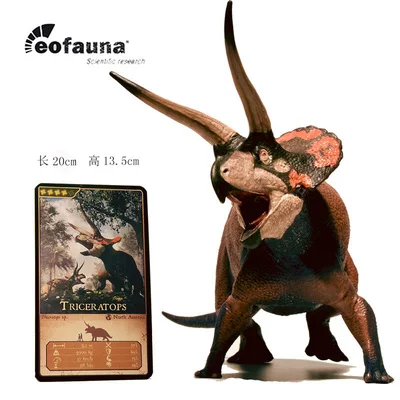 In Stock Eofauna Triceratops Dinosaur Model Cm Static Statue Toy Paleontological Model Sterrholophus Marsh Claorhynchus Cope