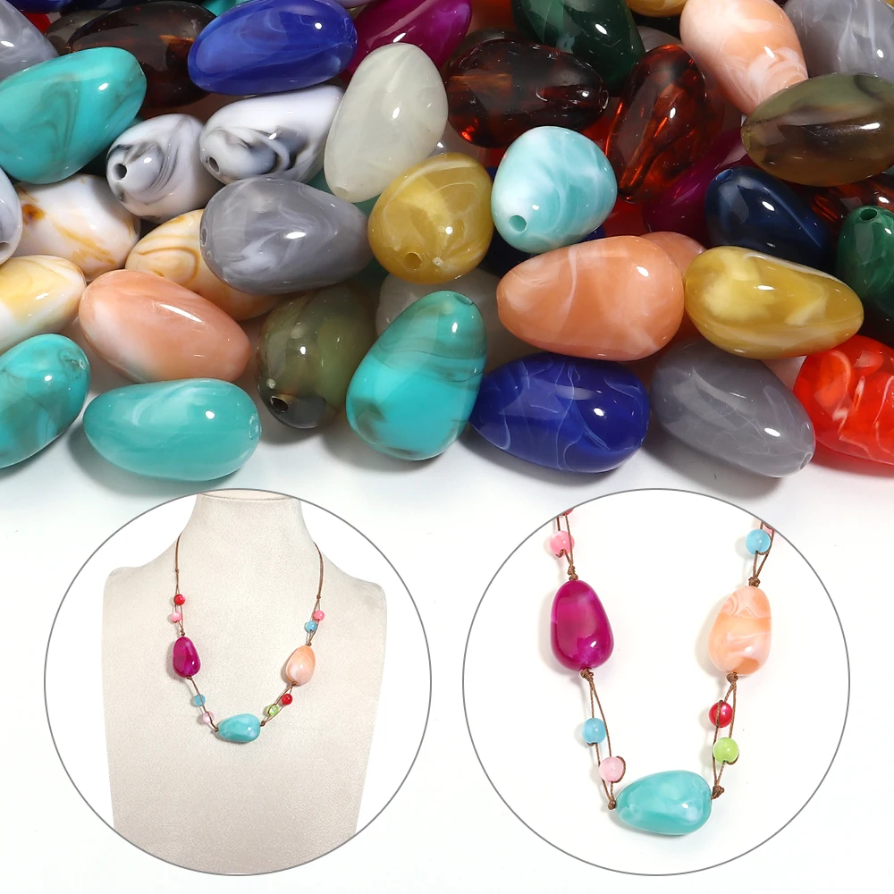 10pcs Irregular Acrylic Beads for DIY Jewelry Making