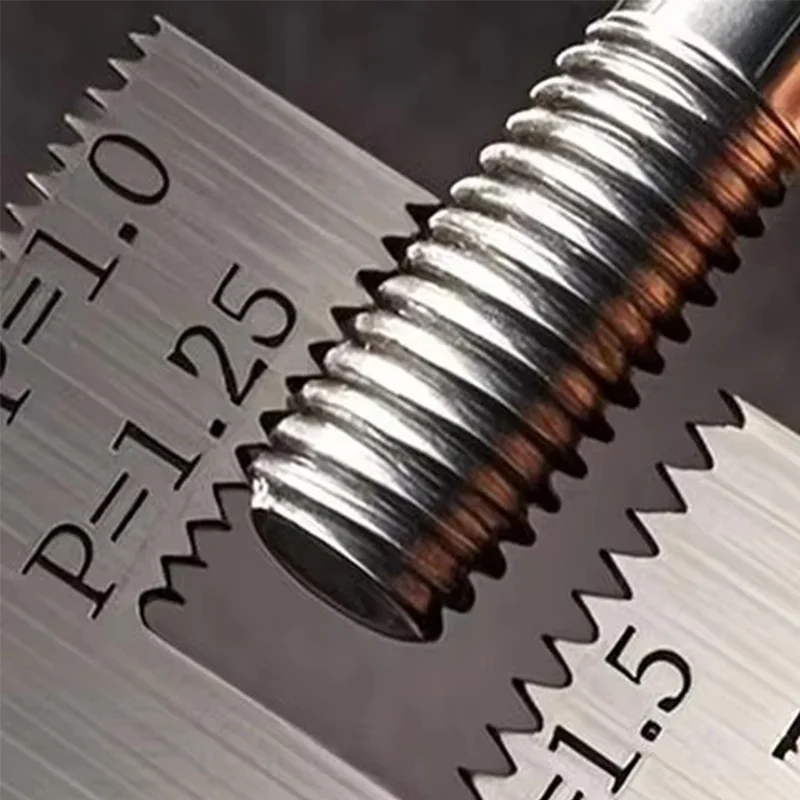Thread Pitch Gauge Measurement Ruler High Accuracy Stainless steel for Screw Measuring Gauge Tool Bit Bolt Nut Screw Craft view 6