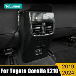 For Toyota Corolla E210 2019 2020 2021 2022 2023 2024 Hybrid ABS Car Interior Rear Armrest Air Outlet Trim Panel Cover Case
