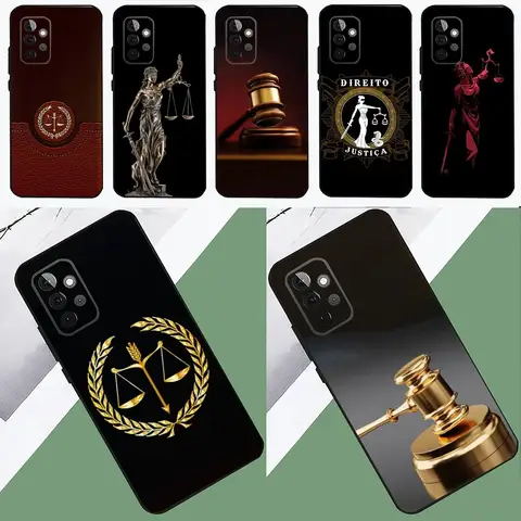Law Lawyer Judge Justice  Phone Case For SamsungS24,23,22,21,S20 ,Pro10,S30Plus,S9,20lite Ultra Black Cover