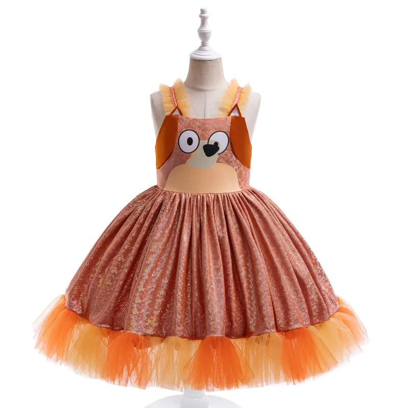 

Bluey Children's Anime Cartoon Dress Cosplay Costume Kids' Festival Performance Birthday Gift Cartoon Character Outfit