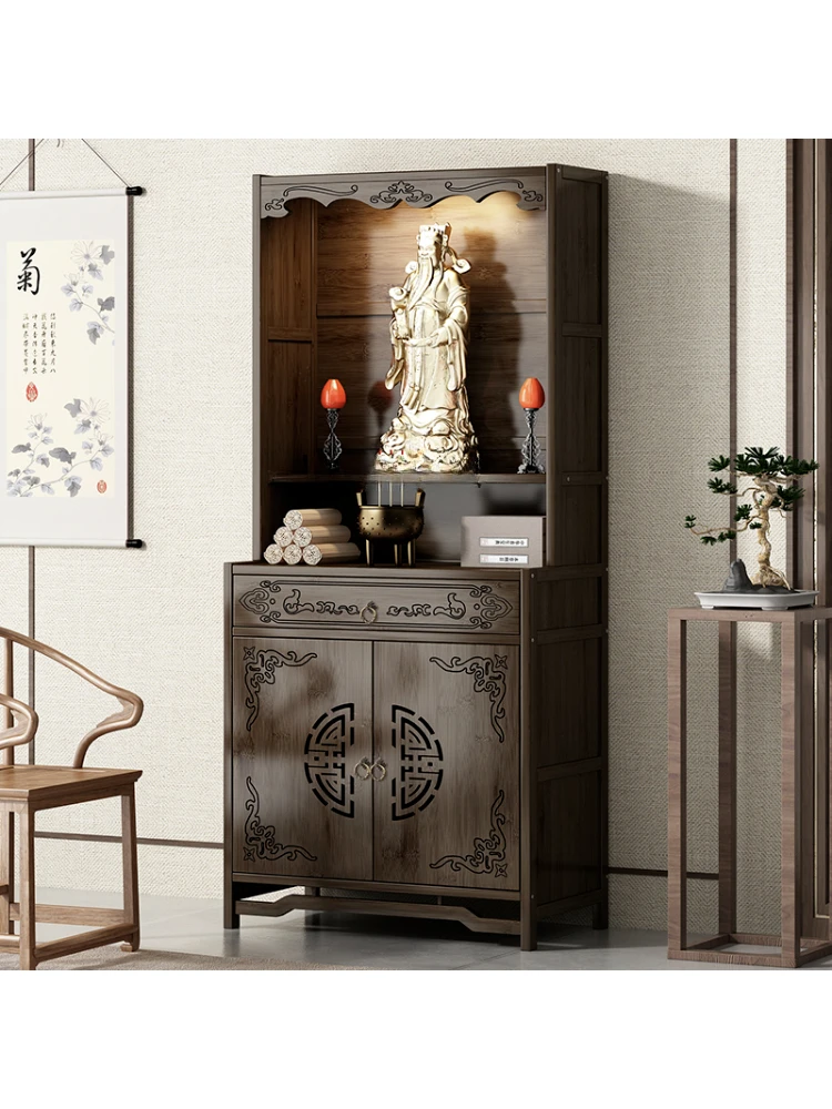 Buddha Niche Clothes Closet New Chinese Home Modern Worship Table Guanyin God of Wealth Altar Bodhisattva Avalokitesvara Cabinet