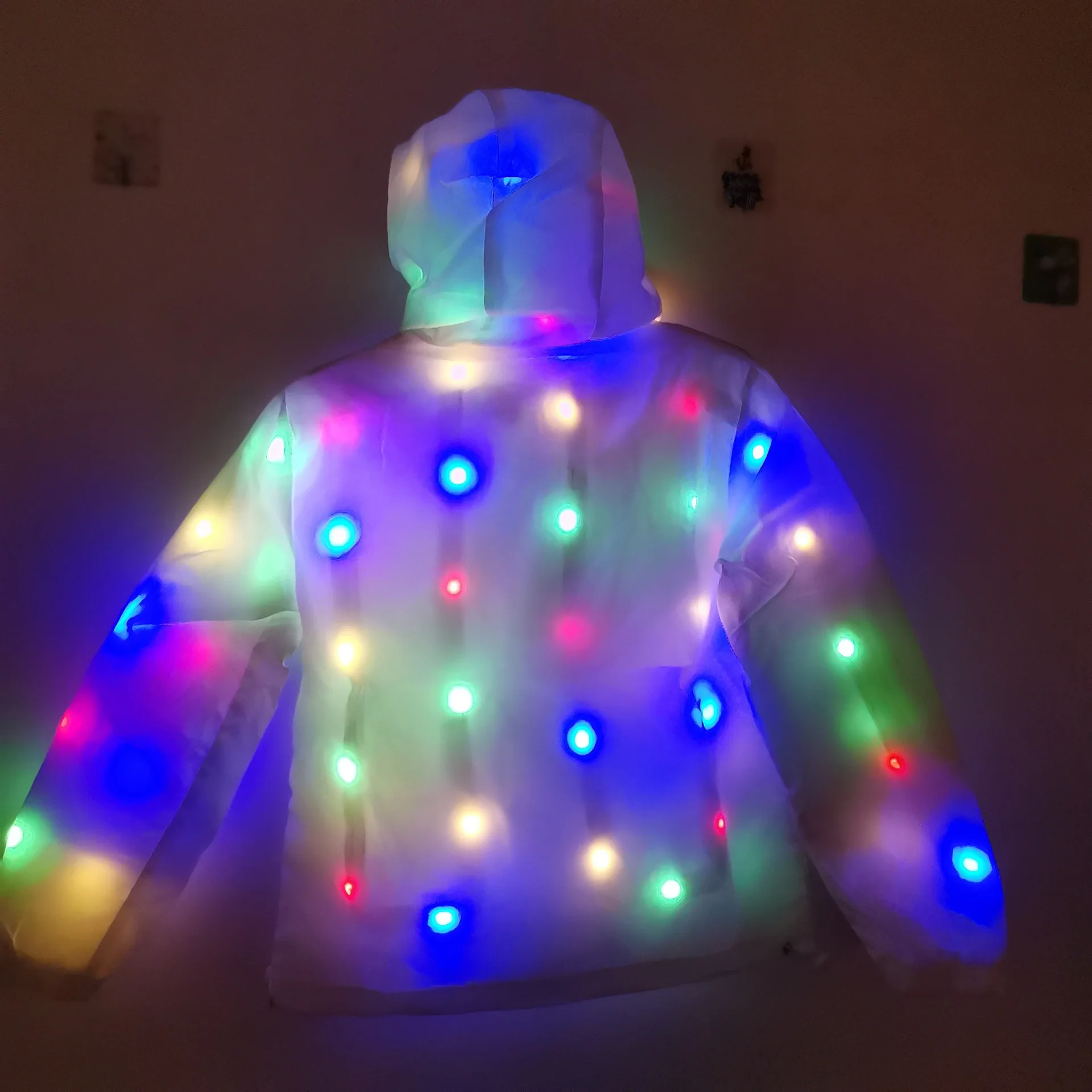 LED Luminescent Clothing Children\'s Colorful Luminescent Jacket Christmas Party Glittering Stage Performance Clothing