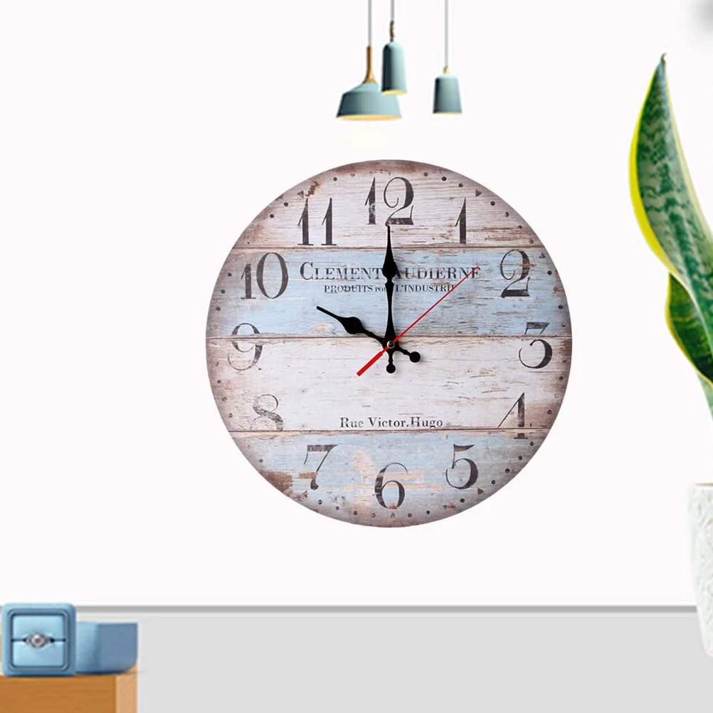 

Wooden Wall Clock Silent Bedside Clocks Non Ticking Table for Living Room Creative Proof