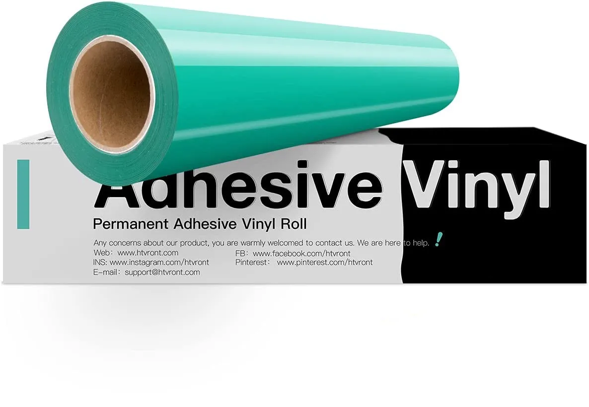 HTVRONT 12"X30ft/30x900cm Multi Colors Permanent Adhesive Vinyl Roll for Cricut Craft Cutter DIY Cup Glass Case Decor Stickers