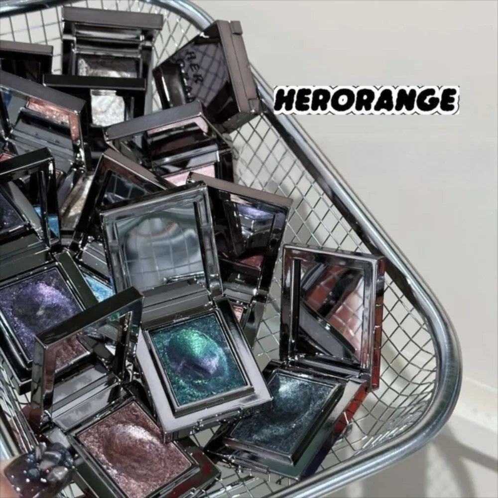 Sombra de ojos azul con purpurina de patata negra, sombra de ojos metálica púrpura y verde, maquillaje de ojos iluminador de diamante, cosmético para mujer