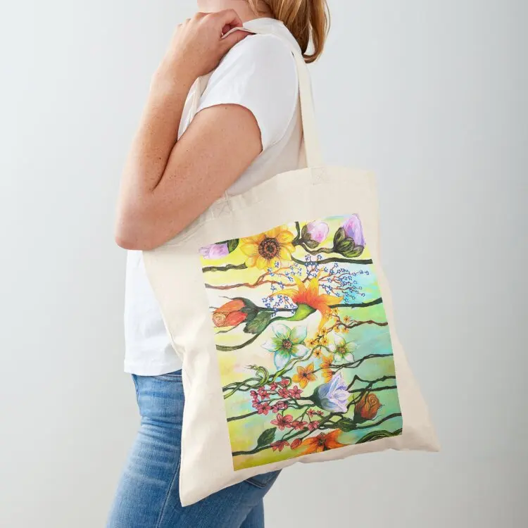 

Celestial Blossoms - a flower bouquet Tote Bag custom bags great bag Beach bag Big