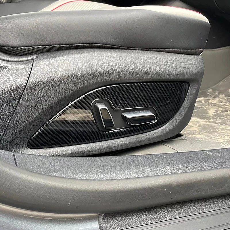 

Цветная панель регулировки сиденья из углеродного волокна, декоративная накладка для BYD Qin PLUS 2022, автомобильный Стайлинг, аксессуары для интерьера