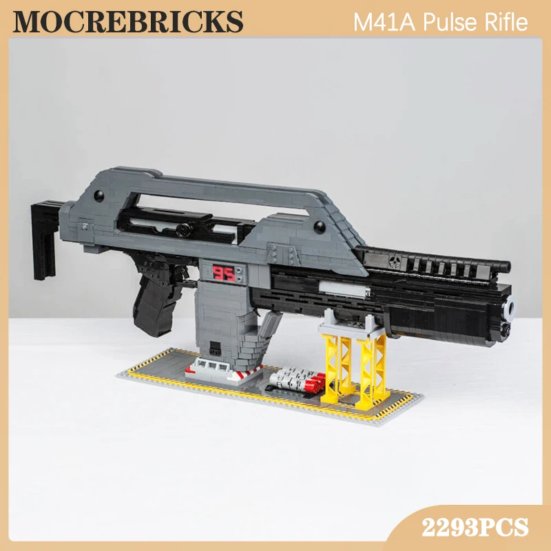 Classic Film Weapon Equipment MOC Bricks Series M41A Pulse Rifle Building Blocks Model High-tech Bricks Toy Kids Christmas Gifts