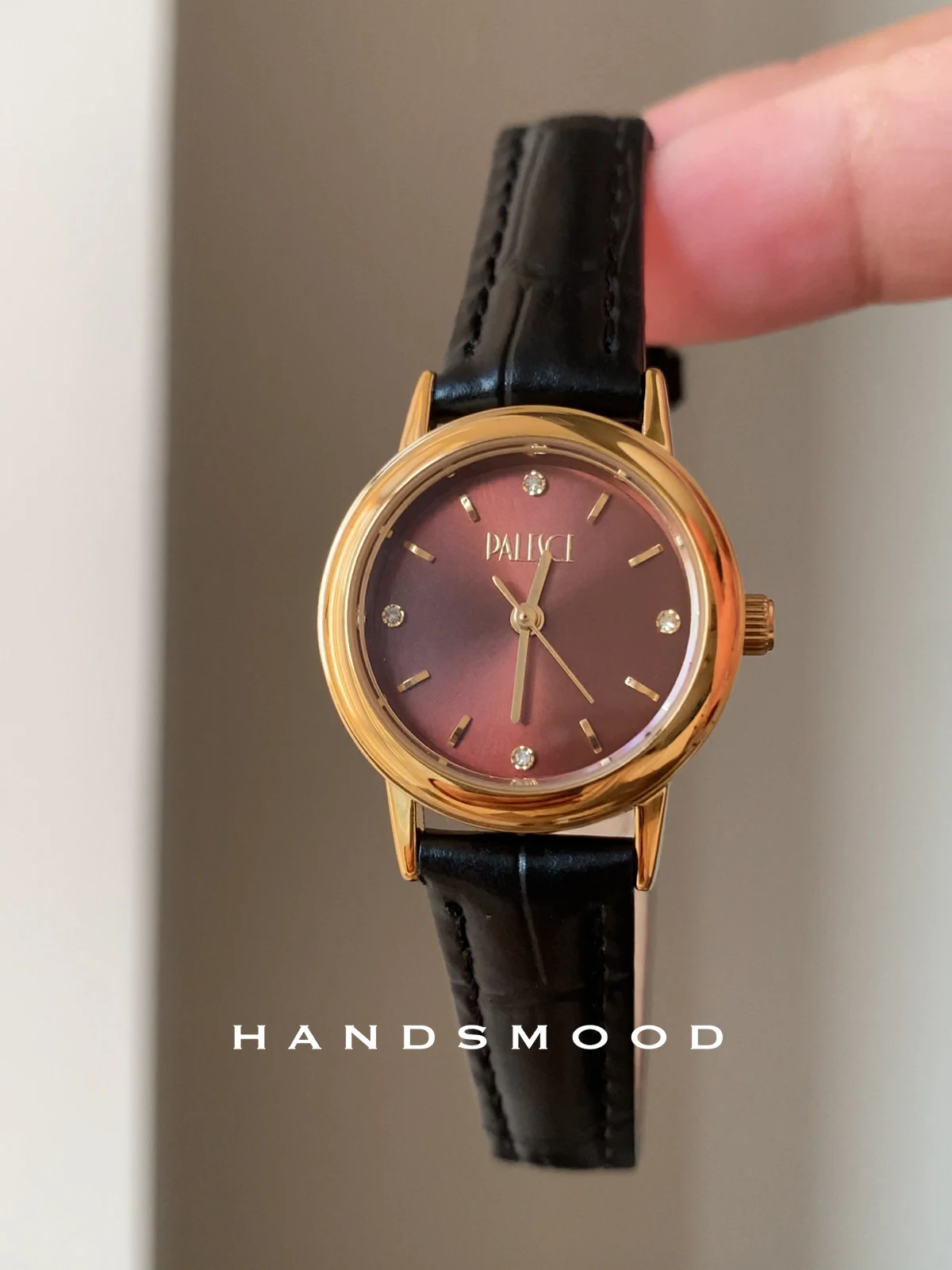 طراز فرنسي قديم، ذهبي أحمر، قرص دائري، ساعة نسائية عصرية ورائعة وأنيقة، ساعة يد فاخرة عالية الجودة. #2