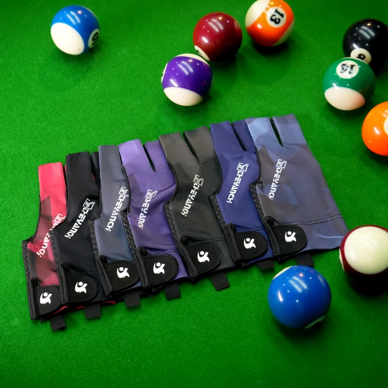 Bilardo Eldiveni Sol El Üç Parmak Snooker Bilardo Eldiveni Kaymaz Çıkartmalar Esneklik Bilardo Eğitim Eldiven Aksesuarları